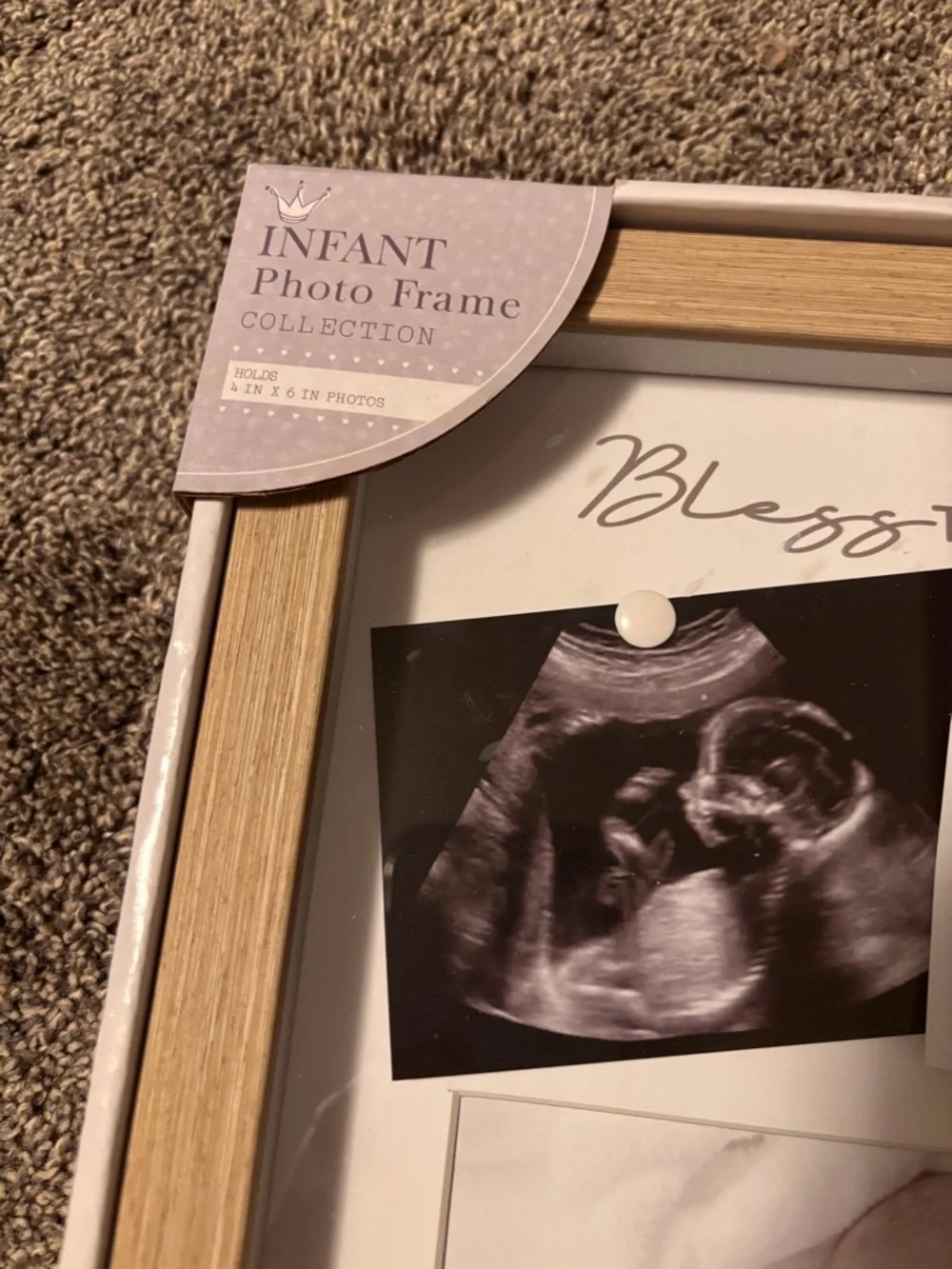 Bless This Child Baby Photo Frame in White